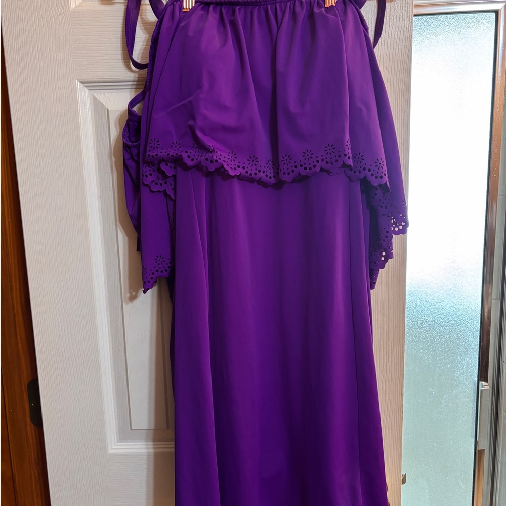 Swimsuits For All Purple Swim Dress